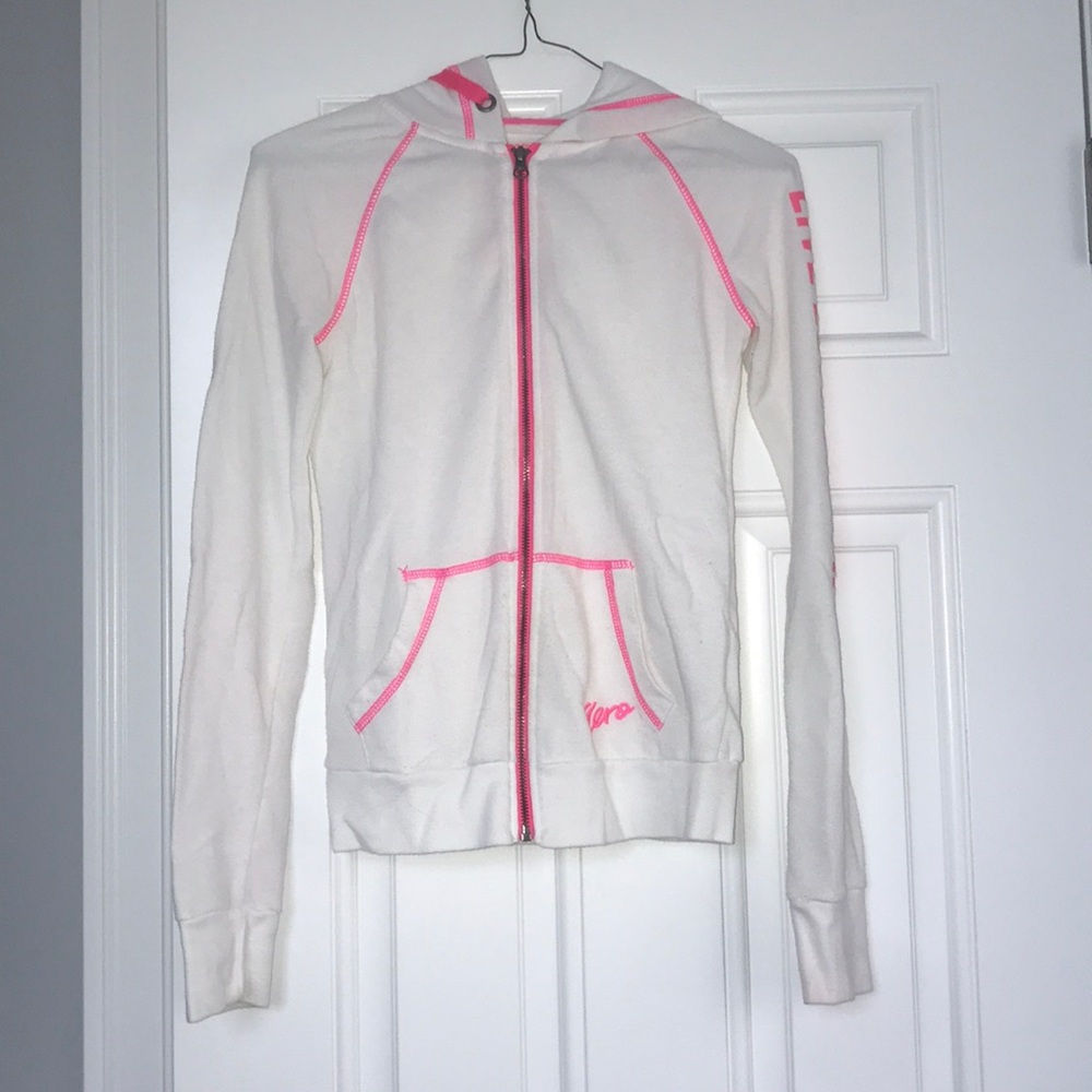 White Aeropostale zip hoodie.